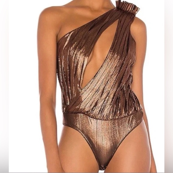 Retrofete Bronze Cassie Bodysuit size MEDIUM NWT - Picture 1 of 11